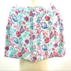 Croft & Barrow seashell print skort 12